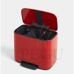 Урна для сортировки мусора с педалью, soft-close Brabantia BO, 11+23L passion Red