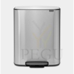 Pedaaliga prügikast, soft-close Brabantia BO, 2x30L Matt Steel Anti-Fingerprint