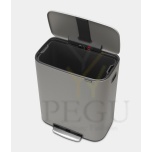 Pedaaliga prügikast, soft-close Brabantia BO, 60L Mineral Concrete Grey
