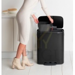 Мусорное ведро с педалью soft-close Brabantia BO, 2x30L матовый чёрный