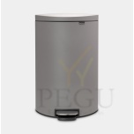 Brabantia FLATBACK+ Урна для сортировки мусора с педалью soft -closed 40L, Mineral Concrete Grey