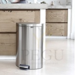 Brabantia FLATBACK+ pedaaliga soft-closed prügikast 40L, Matt Steel FPP