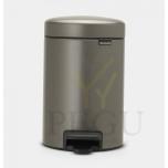 Brabantia мусорное ведро с педалью Newicon 3L, soft-closed крышка Platinum