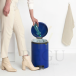 Newicon Brabantia prügikast 12l pedaaliga vaikselt sulguv Mineral Powerful Blue