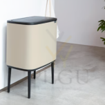 Touch bin ведро для мусора, soft-close Brabantia BO, 11+23L Soft Beige