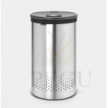 Brabantia 105166 корзина для белья 60L матовая сталь/серая крышка