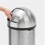 Push bin Brabantia 484520 урна с клапаном 60L, matt steel