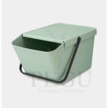 Virnastatav prügiurn kaanega Brabantia Sort & Go 20L, Jade Green