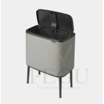 Touch bin ведро для мусора, soft-close Brabantia BO, 36L Mineral Concrete Grey