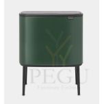 Touch bin ведро для сортировки мусора, soft-close Brabantia BO, 3x11L Pine Green