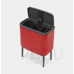 Touch bin ведро для сортировки мусора, soft-close Brabantia BO, 3x11L Passion RED красное