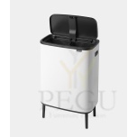 Touch bin ведро для сортировкки мусора на ножках, soft-close Brabantia BO, 2x30L белое