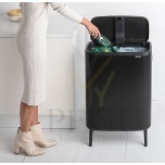 Touch bin ведро для сортировкки мусора на ножках, soft-close Brabantia BO, 2x30L матовый чёрный