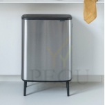 Touch bin kõrge prügikast, soft-close Brabantia BO, 60L Matt teras FPP