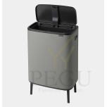 Touch bin мусорное ведро на ножках, soft-close Brabantia BO, 60L Mineral Concrete Grey