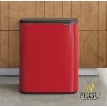 Touch bin корзина для мусора, soft-close Brabantia BO, 60L Passion Красный