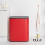 Touch bin ведро для сортировки мусора, soft-close Brabantia BO, 2x30L Passion Red