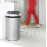 Touch bin мусорное ведро с крышкой, Brabantia XXL 60L metallic grey серое