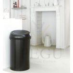 Touch bin мусорное ведро с крышкой, Brabantia XXL 60L матовый чёрный/с чёрной крышкой