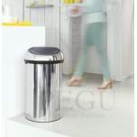 Touch bin мусорное ведро с крышкой, Brabantia XXL 60L Brilliaant steel/ bril.lid