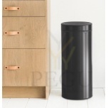 Brabantia ведро для мусора TOUCH BIN FLATBACK 30L Matt чёрный