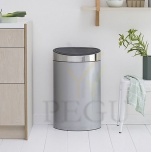 Brabantia prügikast TOUCH BIN FLATBACK 40L, Metallic Grey/bril St.lid