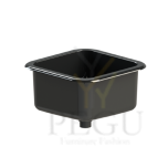 Labori PP valamu Broen-Lab 400x400x250 mm (must), kood 2540031-2000