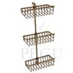 Корзинка для душевой 3-я, 26x60x15, бронза