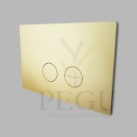 WC сливная панель D Line Qtoo 235x155x4mm, Geberit Sigma 112 , PVD сатинированная латунь