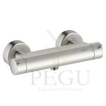 Termostaadiga dušisegisti Damixa Iris, harjatud teras PVD 914004635