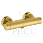 Термостатический смеситель для душа Damixa Iris, шлифованная латунь PVD 914007935