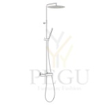 Damixa Iris termostaadiga dušisüsteem 30 cm üladušš kroom 919540035