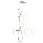 Душевая система Damixa Iris с термостатом верхний душ 30 см сталь PVD 919544635