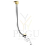 Vannisifoon ülevooluga Damixa 47l/min d40/50mm poleeritud messing PVD