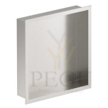 Damixa ZEN sisseehitatud duširiiul – raam 323x323 mm, harjatud teras