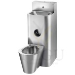 Delabie KOMPACT Combi WC + раковина симметричный напольный антивандальный Н/Р сталь AISI304