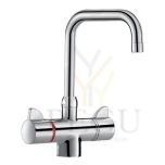 Смеситель на раковину с термостатом H230 L200 SECURITHERM Delabie H9716 хром