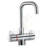 Смеситель для раковины с термостатом H205 L160 SECURITHERM Delabie H9726 хром