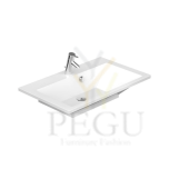 Накладная раковина EUMAR Alveus 80c 800x172x495mm GelCeramic с отверстием под смеситель