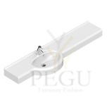Раковина EUMAR Amadeus 180L левая 1800x490x120 GelCeramic с отверстием под смеситель
