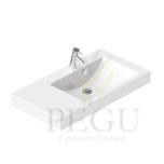 Раковина EUMAR Publica 90R, 900x490x156, U1 GelCeramic с отверстием под смеситель