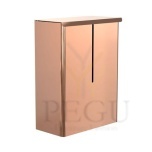 Hügieeniline prügikast kaanega seinale 12L 300x400x150 poleeritud vask