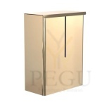 Hügieeniline prügikast kaanega seinale 12L 300x400x150 poleeritud kuld