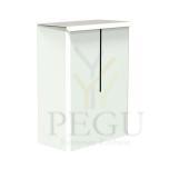 Hügieeniline prügikast kaanega seinale 12L 300x400x150 matt valge
