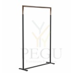 Riidestange BUKTO 6003 Frost riide-riiul, 1028x1500mm must-vask
