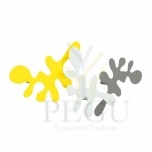 Camouflage-komplekt, mantle konks, L400xH240xP67mm, yellow-grey-white