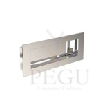Süvistatav mööbli käepide FROST Square 140x50mm roostevaba teras, poleeritud