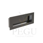 Süvistatav mööbli käepide FROST Square 140x50mm roostevaba teras, harjatud must