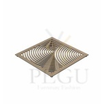 Подставка под горячее TRIVET1, 150x150mm радиальный рисунок, Н/Р сталь золото