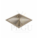 Подставка под горячее TRIVET1, 150x150mm радиальный рисунок, Н/Р сталь золото